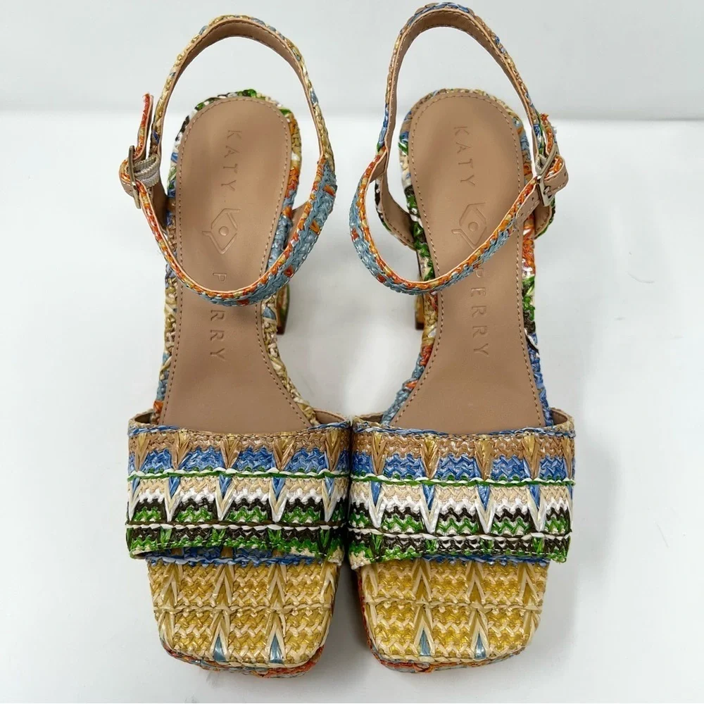 Katy Perry Collections Colorful Woven Platform Sandals